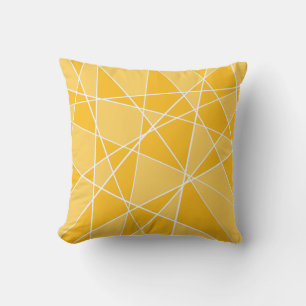 Geometrisk Gult för Modern Mustard och Light Kudde