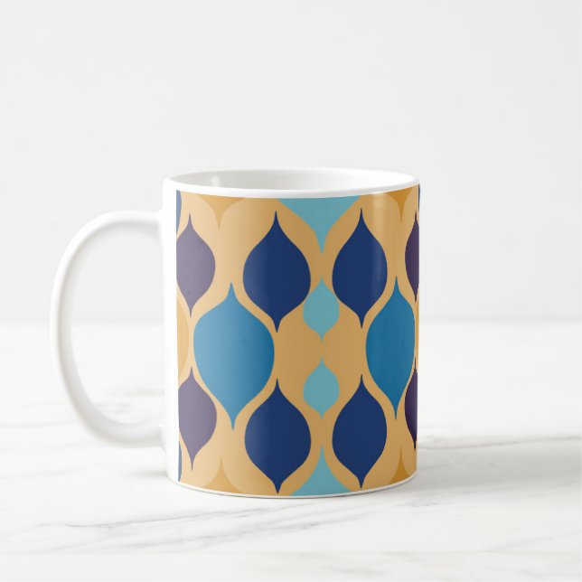 Geometrisk Gult i mitten av 1960-talet Kaffemugg (Vänster)