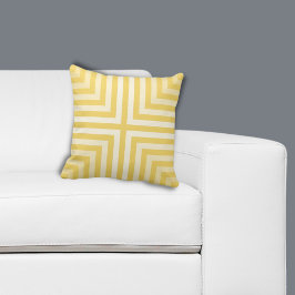 Geometrisk Gult, kapslad ruta Mönster Kudde