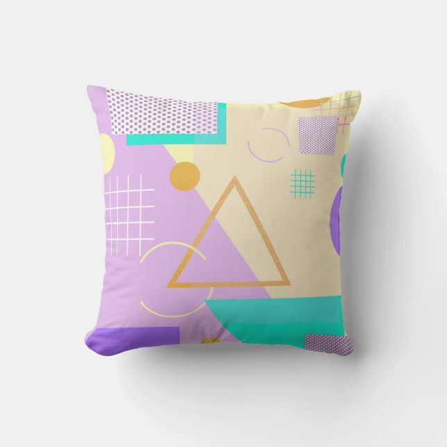 Geometrisk gult kudde (Framsida)