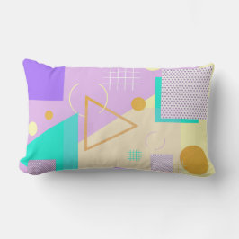 Geometrisk gult lumbarkudde