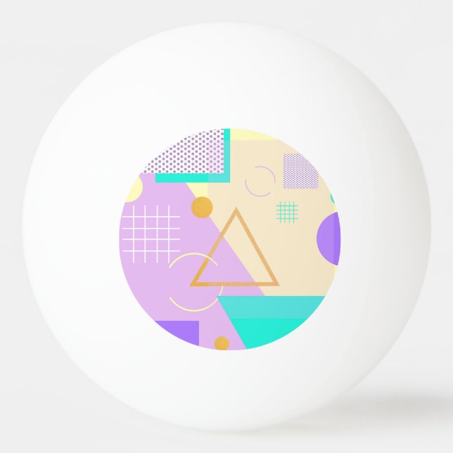 Geometrisk gult pingisboll (Framsidan)