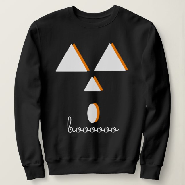 Geometrisk Halloween Pumpkin Ansikte T Shirt (Design framsida)