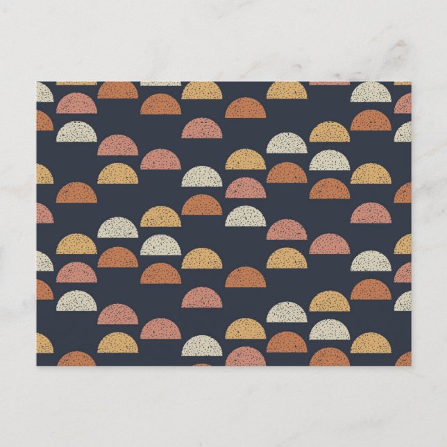 Geometrisk halvcirkel Mönster Helg Vykort (Framsida)