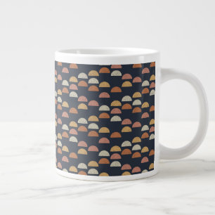 Geometrisk halvcirkel Mönster Jumbo Mugg