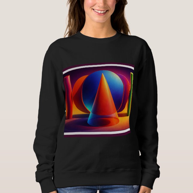 Geometrisk harmoni i livfulla färger  t shirt (Framsida)