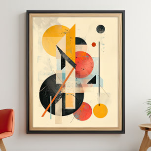 Geometrisk harmoni: Mid-Century Modern fusion Poster