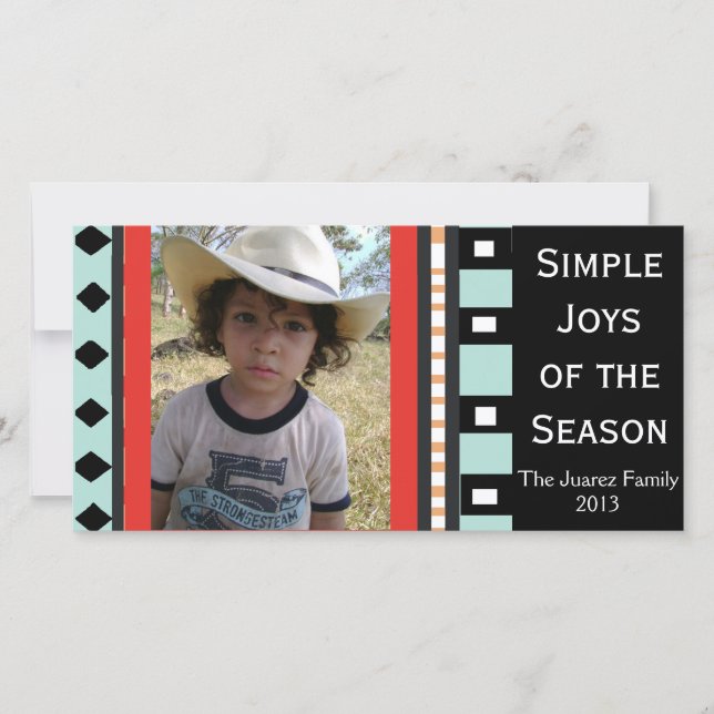 Geometrisk helgdag för Southwest - anpassade Julkort (Framsida)