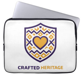 Geometrisk hjärta kulturellt inspirerad design laptop fodral