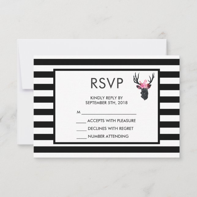 Geometrisk Hjort med Blommigt Krona OSA (Framsida)