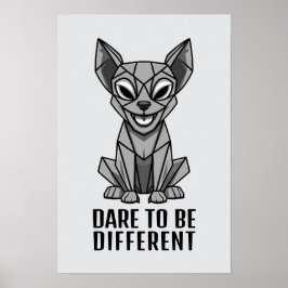 Geometrisk Hund Poster