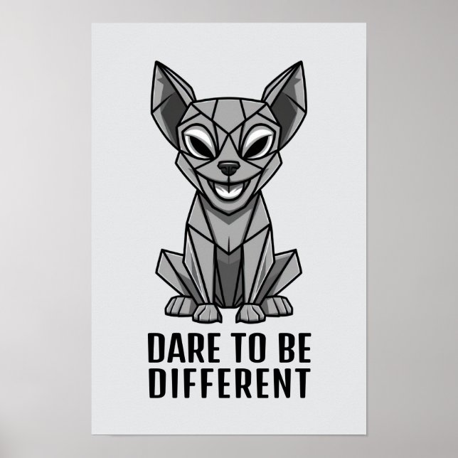 Geometrisk Hund Poster (Framsidan)