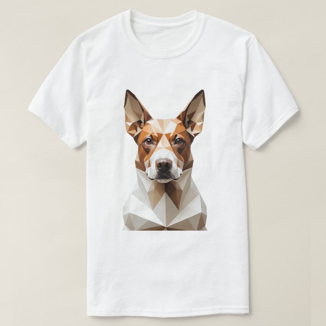 geometrisk hund T-shirt (Design framsida)