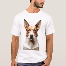geometrisk hund T-shirt