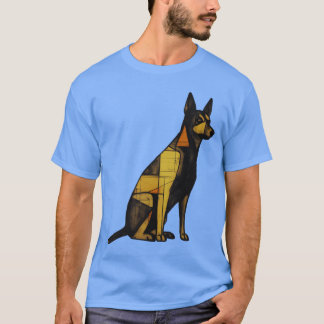 Geometrisk Hund T Shirt