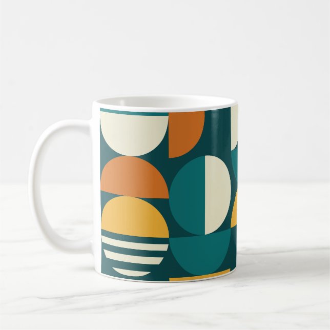 Geometrisk i mitten av århundradet: Retro-minimali Kaffemugg (Vänster)
