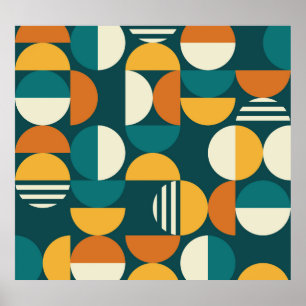Geometrisk i mitten av århundradet: Retro-minimali Poster