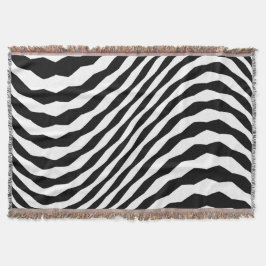 Geometrisk illusion svart + valfri färg filt