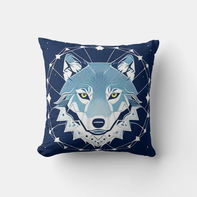 Geometrisk illustration av en varg kudde (Framsida)