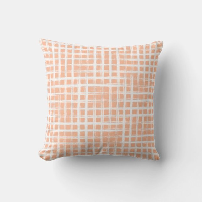 Geometrisk illustration av rutnätet abstrakt hand  kudde (Framsida)