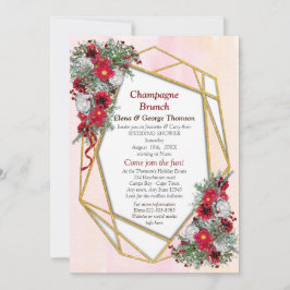 Geometrisk - inbjudan till Möhippan Guld Glitter