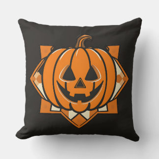 Geometrisk Jack-O'-Lantern Halloween Kudde