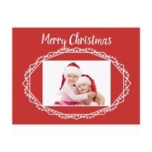 Geometrisk julglans fotopostkort