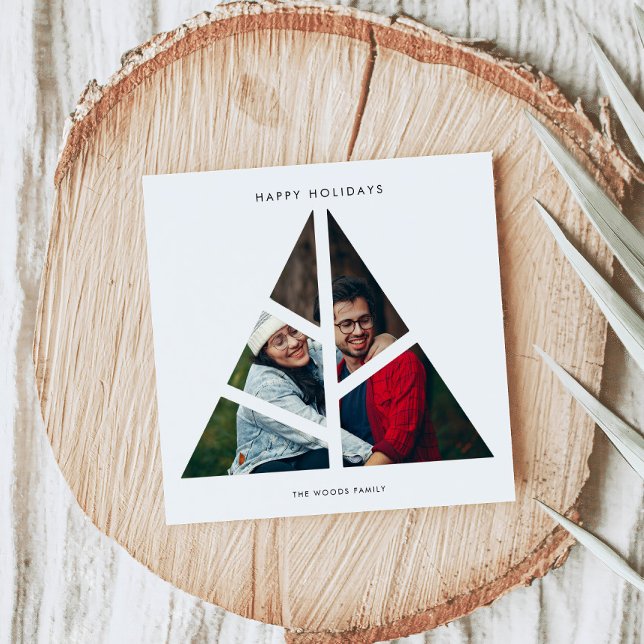 Geometrisk julgran lager minimalistisk bild julkort (Skapare uppladdad)