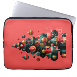 Geometrisk julgran laptop fodral