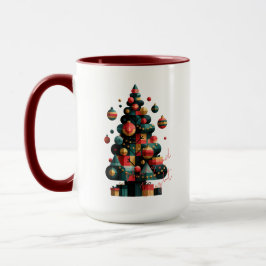 Geometrisk julgran mugg