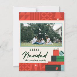 Geometrisk julkort "Feliz Navidad" bild 1