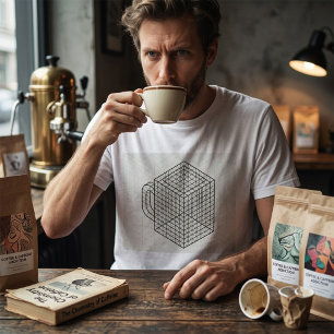 Geometrisk kaffemugg Isometrisk rutnätskonst  T Shirt