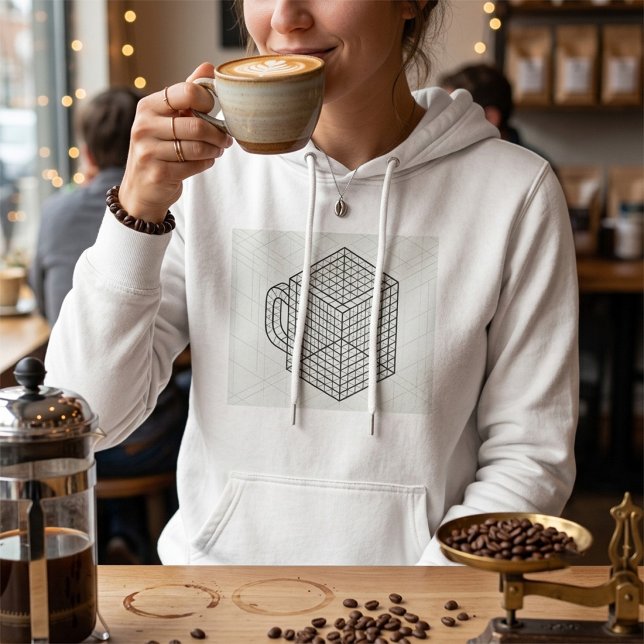 Geometrisk kaffemugg Isometrisk rutnätskonst  T Shirt (Skapare uppladdad)