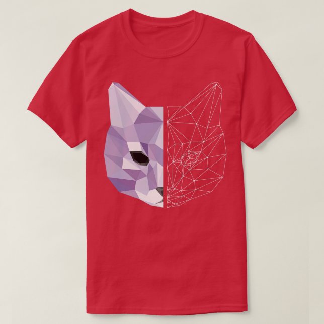 Geometrisk katt t shirt (Design framsida)