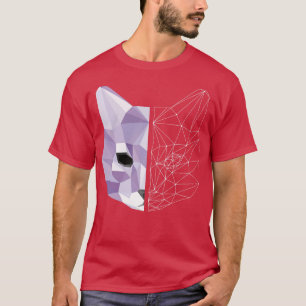 Geometrisk katt t shirt