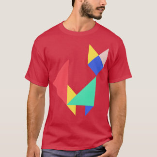 Geometrisk kattretro t shirt