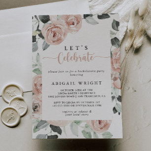 Geometrisk klassisk Blommigt Låt oss Celebrate Par Inbjudningar