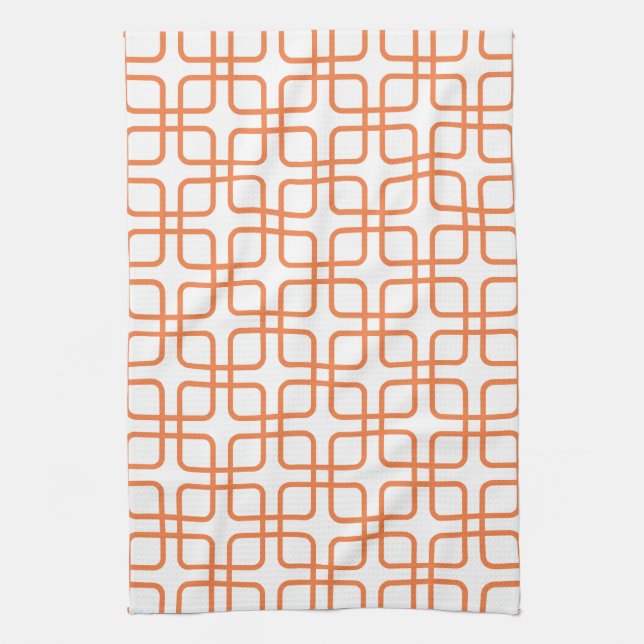 Geometrisk kökshandduk- \ Celosiaorange Kökshandduk (Vertikal)