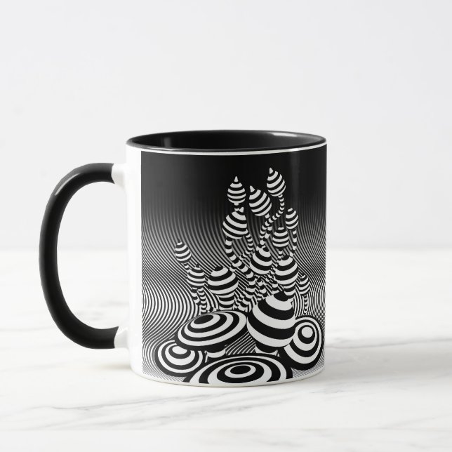 Geometrisk kombinationsdesign för kaffekaffe Mugg  (Vänster)