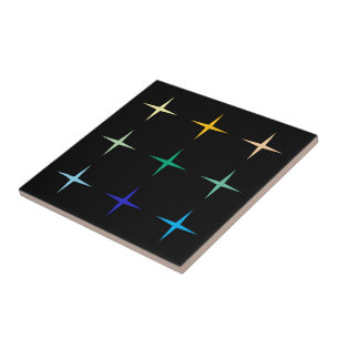 Geometrisk konsdesign för Retro Mid Centres Kakelplatta