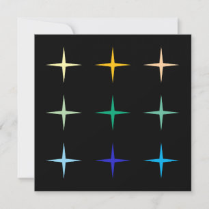 Geometrisk konsdesign för Retro Mid Centres Kort
