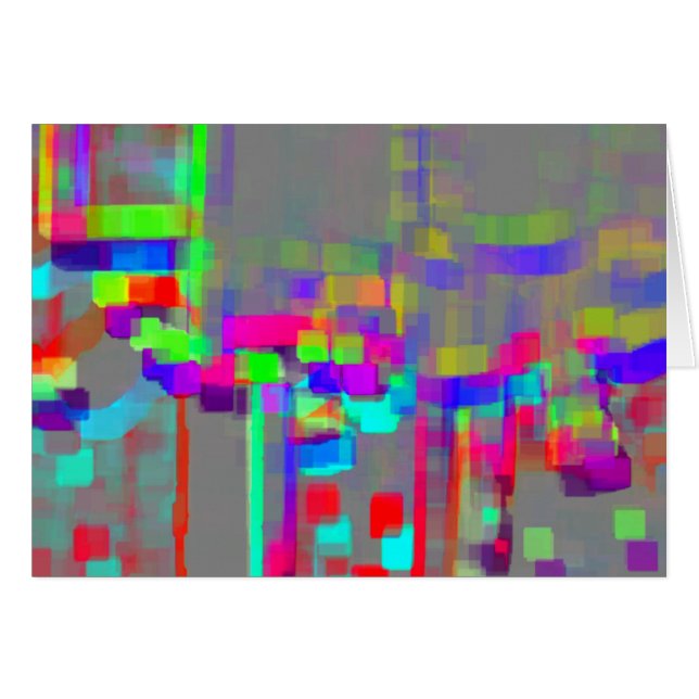 Geometrisk konst "Carrousel" Hälsningskort (Framsidan Horizontal)