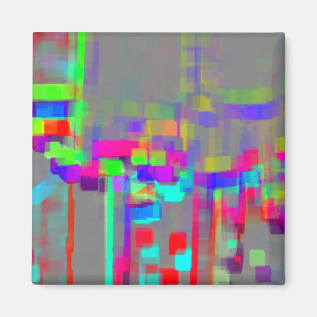 Geometrisk konst "Carrousel" Magnet (Framsidan)