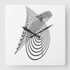 Geometrisk konst Clock Fyrkantig Klocka