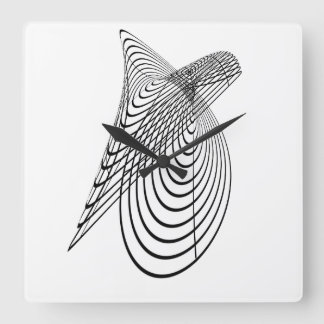 Geometrisk konst Clock Fyrkantig Klocka