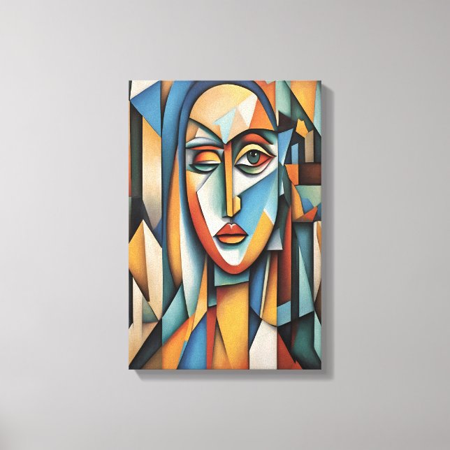 Geometrisk konst för den ledande kubanska Abstrakt Canvastryck (Framsida)