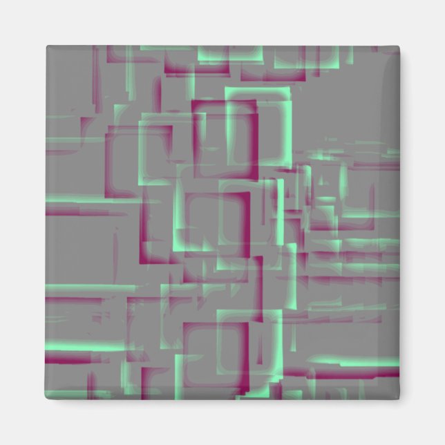 Geometrisk konst för hallonbär magnet (Framsidan)