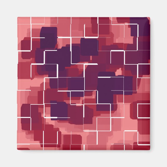 Geometrisk konst för ’tranberry’ magnet (Framsidan)