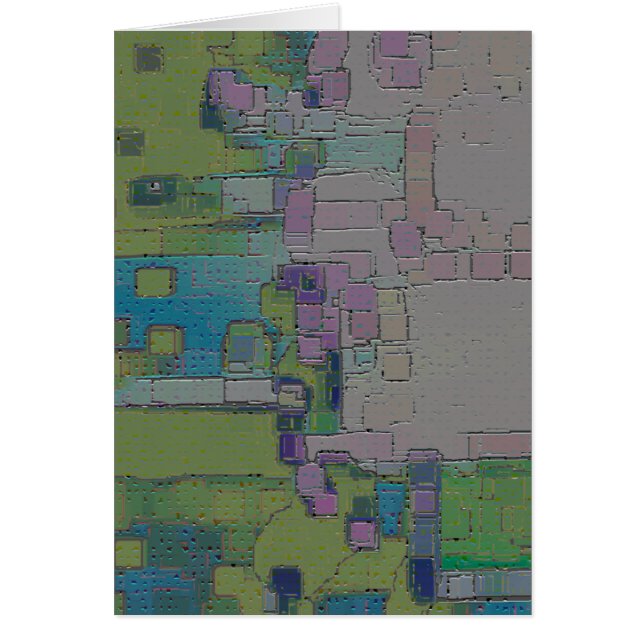 Geometrisk konst "Garden Wall" Hälsningskort (Framsidan)