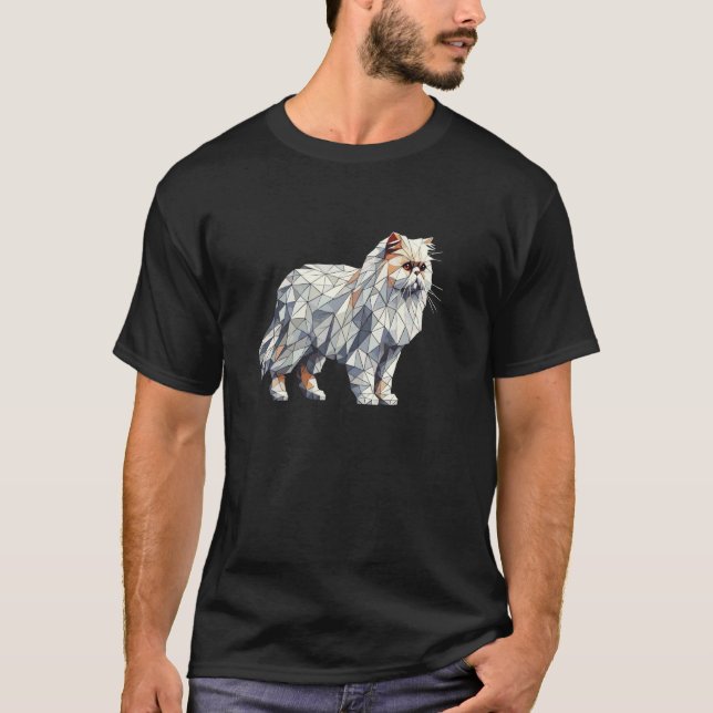 Geometrisk konst Persisk katt Perser Persisk långh T Shirt (Framsida)